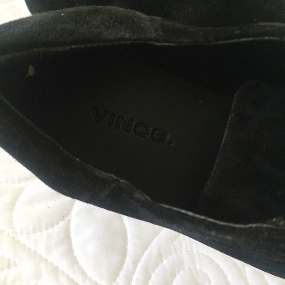 Vince | Cantara Black Suede Slip On Sneaker Size 5 - Picture 8 of 9